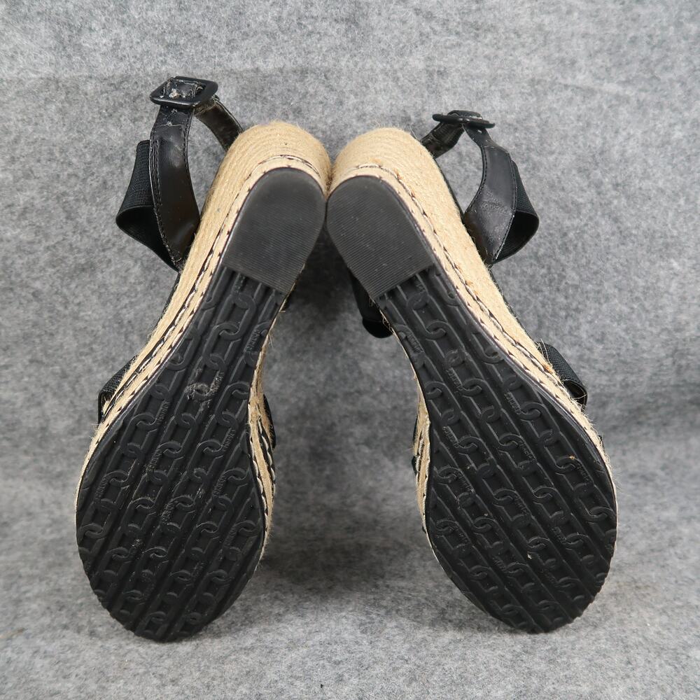 Charles David Shoes Womens 8.5 Fashion Sandals Platform Wedge Espadrille Black - Picture 11 of 14